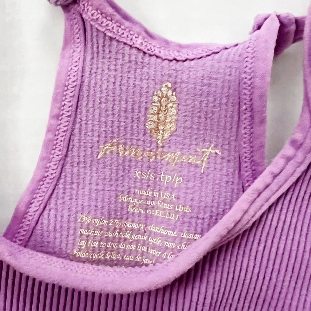 Free People Movement Ribbed Racerback Tank in Purple - Picture 5 of 5